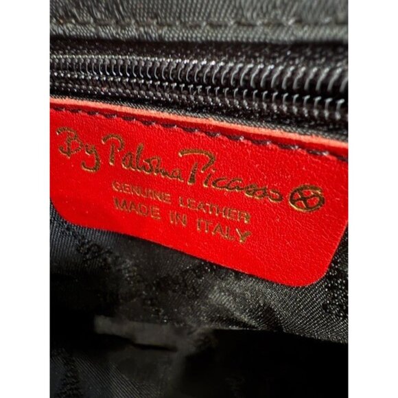 Womens Vintage By Paloma Picasso x Red Suede Shoulder Bag Lopez Cambil Purse - Picture 15 of 16